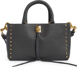 Rebecca Minkoff Darren Top Handle Leather Crossbody Bag in Shadow at Nordstrom Rack