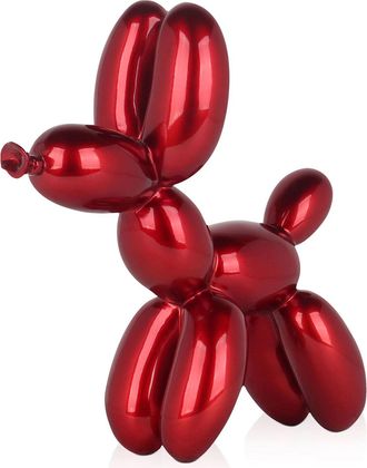 ADM Design Skulptur Ballonhund 26 x 27 cm - Metallic Red