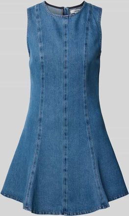 Topshop Jeanskleid mit Rundhalsausschnitt Modell LENA in Jeansblau, Gr&ouml;&szlig;e XS