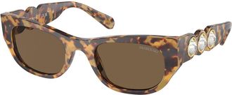 Swarovski SK6022 104073 Womens Sunglasses Tortoiseshell Size 51