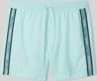 Calvin Klein Underwear Regular Fit Badeshorts mit Logo-Tape in Tuerkis, Gr&ouml;&szlig;e M