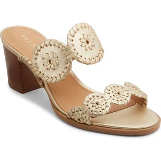 Jack Rogers Lauren Sandal in Platinum/platinum at Nordstrom, Size 7.5