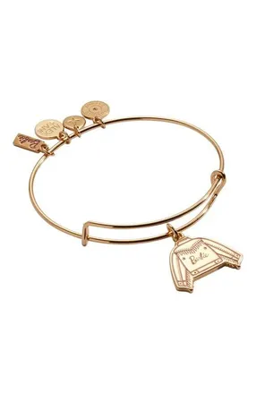 Alex and Ani Barbie Western Jacket Charm Bangle Bracelet in Gold at Nordstrom