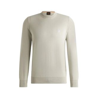 HUGO BOSS Truien & Vesten, Heren, Beige, M, Katoen, Kanovano Sweater