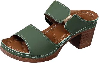 Generic Pumps Womens Sandals with Heel - Elegant Slippers Slides Peep Toe Summer Shoes Dress Shoes Wedding Shoes Summer Sandals High Heels Slippers Slippers S