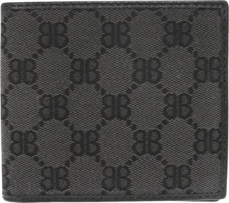 Balenciaga Black Canvas Leather Wallet (Bi-Fold) (Pre-Owned)