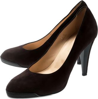 Tod's Pumps in pelle scamosciata 100mm - Marrone