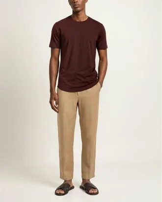 Orlebar Brown Ob-T Merino Tailored Fit T-Shirt in Pecan at Nordstrom, Size Xx-Large