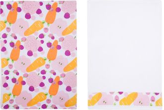 KASANOVA Set 2 strofinacci cucina carote 50x70 cm cotone