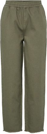 Pieces Rechte broek met frons, hoge taille