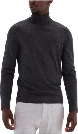 Drykorn Gebreide coltrui Joey - Heren - Coltruien - Grijs - 2XL - Wol - Truien & Vesten