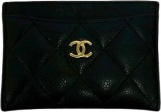 Chanel Pre-owned Card case - Dames - Vintage Accessoires - Zwart - ONE Size - Leer - Vintage