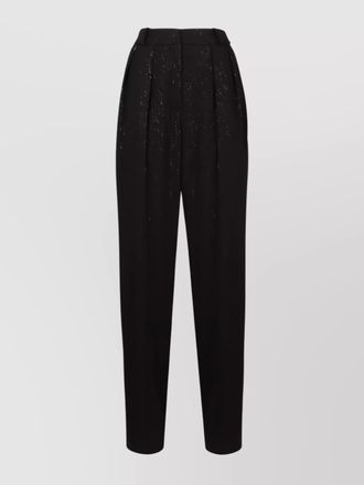 The Mannei silk sequin-embellished tailored trousers