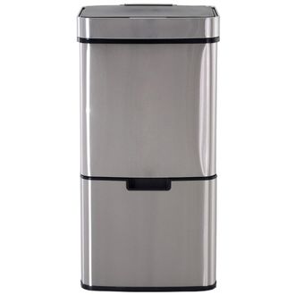 HOMCOM Cubo de basura 42x30x81cm gris