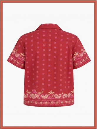 Nooki Design Womens Arizona Paisley Print Shirt - Red Mix - Size: 10/8