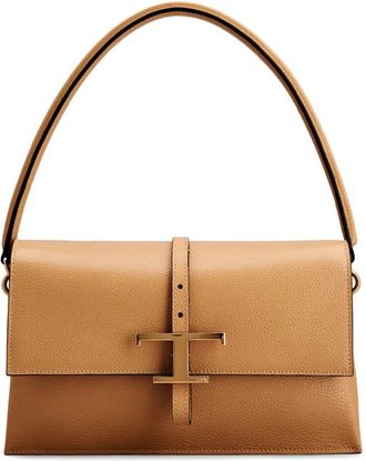 Tod's T Timeless Flap Bag - Dames - Handtassen - Bruin - ONE Size - Leer - Tassen