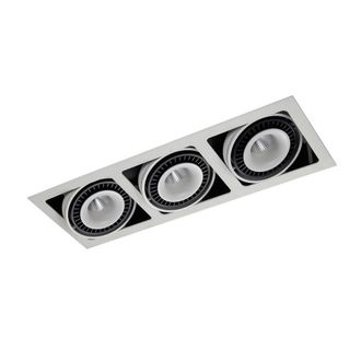 Netlighting Modern Technical LED Recessed Ceiling Matt White Black 3000K 4100lm