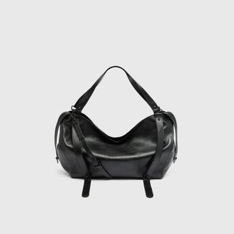 Diesel D-One-Large top-handle bag in leather - Handbags - Unisex - Black
