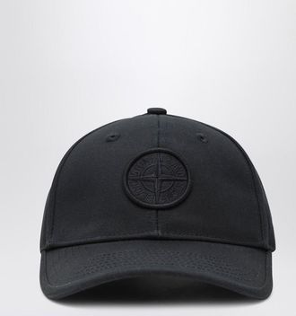 Stone Island Navy blue baseball cap with logo