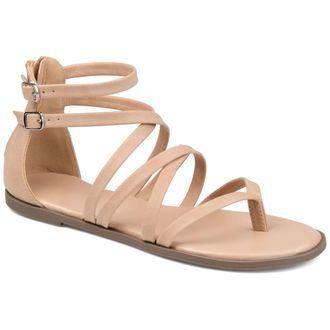 Journee Collection Women & apos;s Zailie Medium and Wide Width Flat Sandals