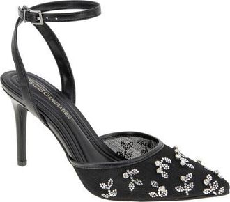 BCBGeneration Barlo Ankle Strap Pointed Toe Pump in Black at Nordstrom, Size 5.5