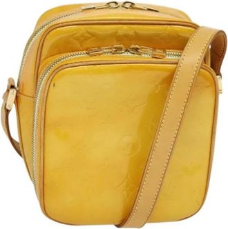 Louis Vuitton Tweedehands leren Louis Vuitton tassen - Dames - Vintage Schoudertas - Geel - ONE Size - Leer - Vintage