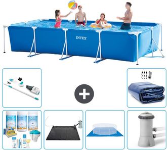 Intex Piscina Con Estructura Rectangular - 450x220x84 Cm - 7-piezas S20073