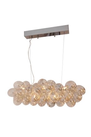 By Ryd&eacute;ns H&auml;ngeleuchte, Chromfarben, Bernsteinfarben, Metall, Glas, 36x143x80 cm, Lampen & Leuchten, Leuchtenserien