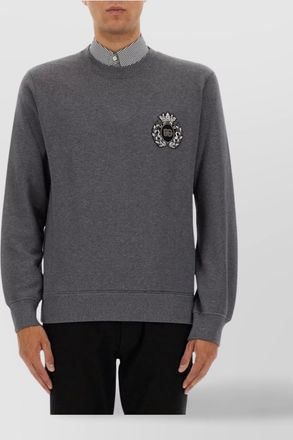 Dolce & Gabbana ribbed cuff long sleeve crew neck sweater