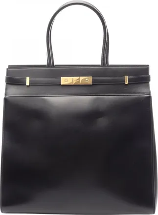 Saint Laurent Black Leather Tote Bag (Pre-Owned)