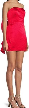 Lulus Melody Bow Back Dress In Red