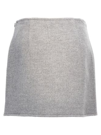 Tory Burch Womens Gray Wool Long Skirt