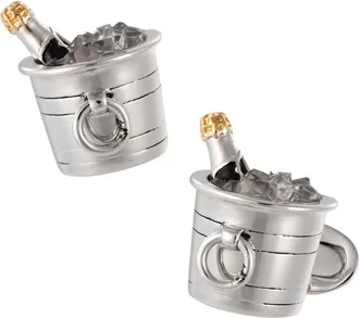 Jan Leslie Champagne Bottle on ice Sterling Cufflinks at Nordstrom