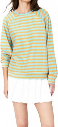 Kule The Terry Franny Ladies Sweatshirt In Sherbet/aqua