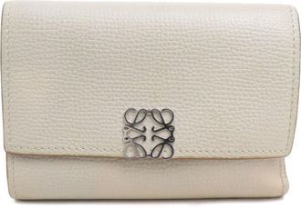 Loewe Grayish Leather Wallet (Tri-Fold) (Pre-Owned)