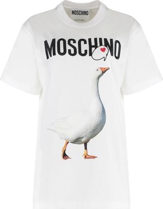 Moschino Tops, Dames, Wit, M, T-Shirts