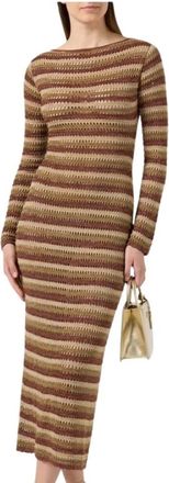 MC2 Saint Barth Robyn Long Dress - Dames - Kleedjes - Veelkleurig - M - Leer - Kleedjes