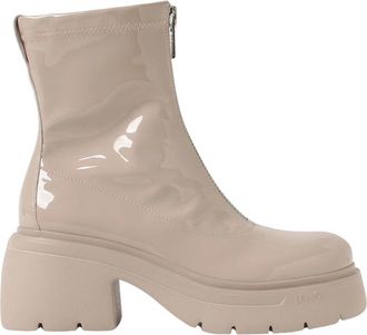Liu Jo Carrie Enkellaarsjes - Dames - Laarzen met Hak - Beige - 40 EU - Leer - Schoenen