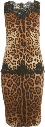 Dolce & Gabbana Set con gonna leopardata (2 pezzi) - Marrone