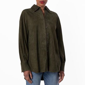 Bally Oversized Button-Up Shirt, Brand Size 38 ( US Size 2 )