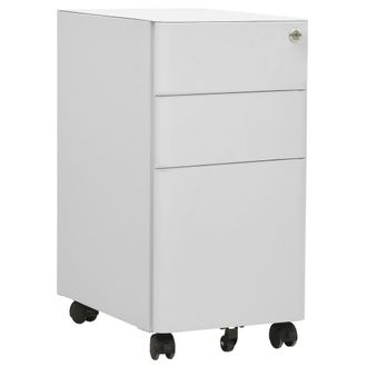 Berkfield Home Mobile File Cabinet Light Grey 30x45x59 cm Steel | Size: 30 x 45 x 59 cm