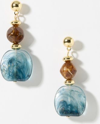 Simons Womens Large gemstone earrings