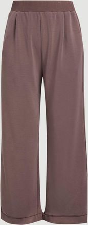 Karen Millen Womens Plus Size Premium Luxe Wide Leg Jogger - Chocolate Polyamide - Size X-Large