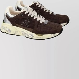 Premiata sneakers with contrast sole and cushioned collar