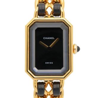 Chanel Pre-owned Vintage Polshorloge - Dames - Vintage Horloges - Zwart - ONE Size - Leer - Vintage