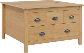 vidaXL Vidaxl Mesa De Caf&eacute; Con Caj&oacute;n Hill Marr&oacute;n Miel 79.5 X 79.5 X 49 Cm