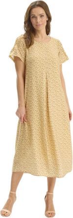 In Front Midi Jurken - Dames - Casual kleedjes - Geel - 2XL - Kleedjes
