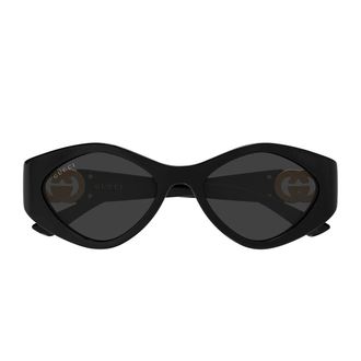 Gucci Sunglasses Gg2121 S 001 Black Gold/Grey Women