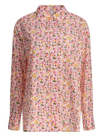 Ines De La Fressange floral cotton shirt - women - Cotton - 36 - Pink