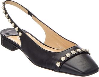 Jimmy Choo London Hya 15 Leather Slingback Ballerina Flat